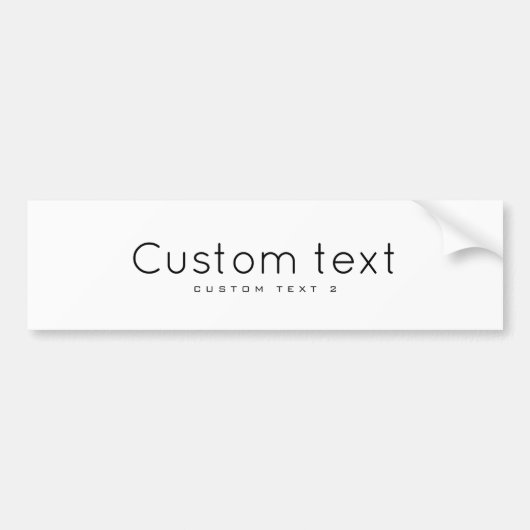 3" x 11インチのパーソナライズ バンパーステッカー (正面)