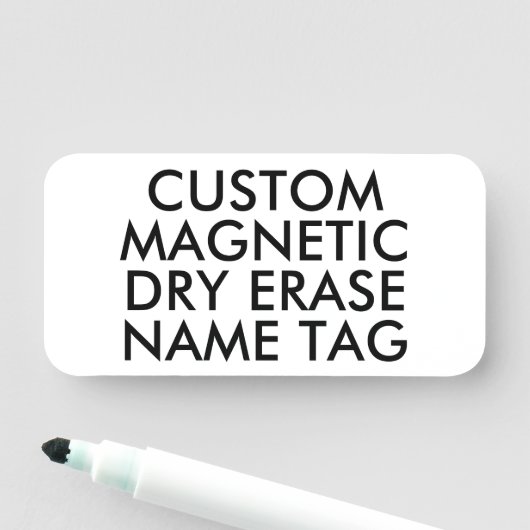 3" x 1.5" カスタムマグネット式ホワイトボード名札(ブランク) 名札 (インサイチュ)