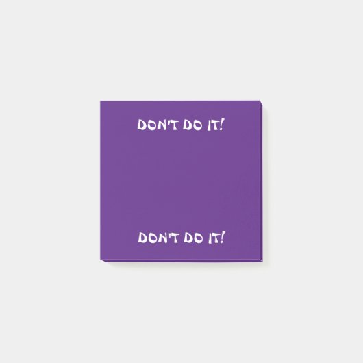 3 X 3ポストイットノート。やめて！紫（紫） ポストイット (正面)
