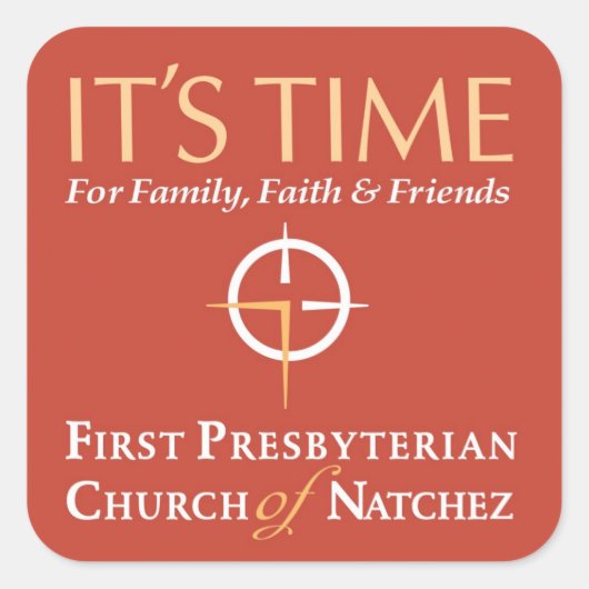 3" x 3"ステッカー スクエアシール (正面)