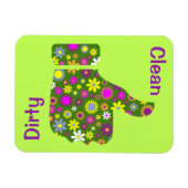 3" x 4" Thumb Up DownレトロClean/Dirty マグネット (横)