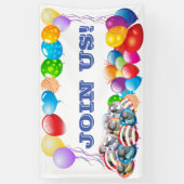 3' x 5'バナーに参加 横断幕 (縦)