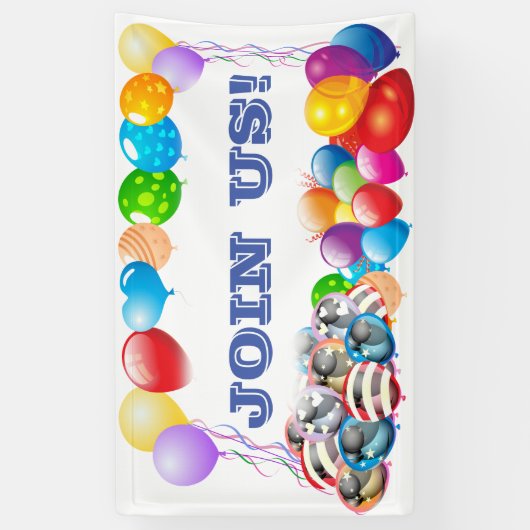 3' x 5'バナーに参加 横断幕 (縦)