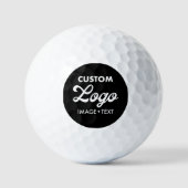 3 x Custom Logo Golf Balls - Promotional Business ゴルフボール (正面)