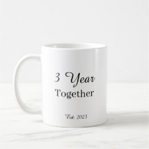 3 Year Anniversary Mug – First Wedding Anniversary