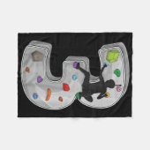 3 Year Old Rock Climbing 3rd Birthday Adventures C フリースブランケット (正面(横))