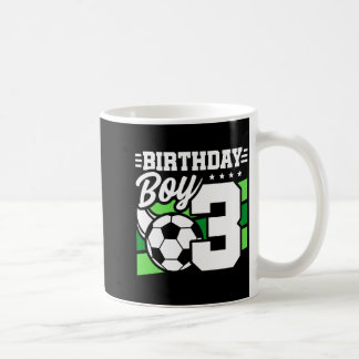 3 Year Old Soccer Football Party 3rd Birthday Boy  コーヒーマグカップ