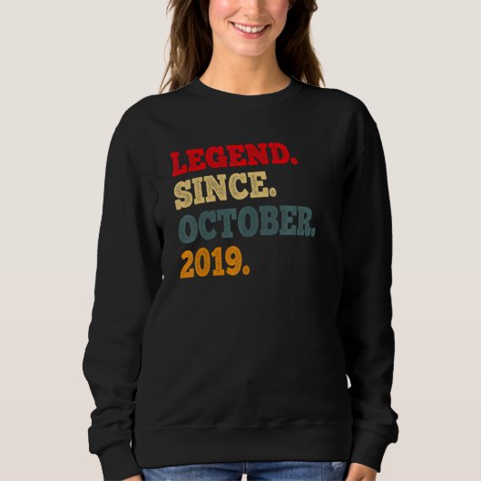 3 Years Old  Legend Since October 2019 3rd Birthda スウェットシャツ (正面)