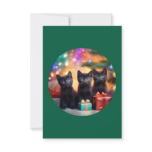 3 YOUNG BLUE EED BLACK KITTENSクリスマスシーン