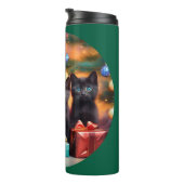 3 YOUNG BLUE EED BLACK KITTENSクリスマスシーン タンブラー (回転右)