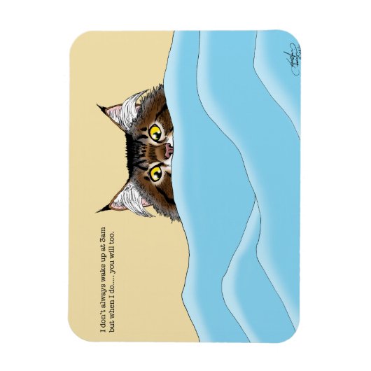 3am猫の目覚め マグネット (縦)