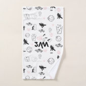 3AM Emotions Bath Towel | Expressive Doodle Art バスタオルセット (ハンドタオル)