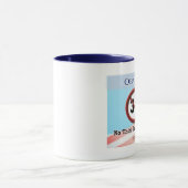 3B無しの青いハンドルのマグ マグカップ (中央)