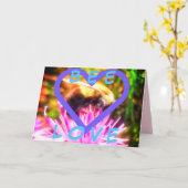 3BEE LOVE小さなグリーティングカード カード (黄色い花)