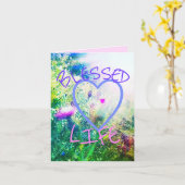 3BLESSED生命VERDE小さい挨拶状 カード (黄色い花)