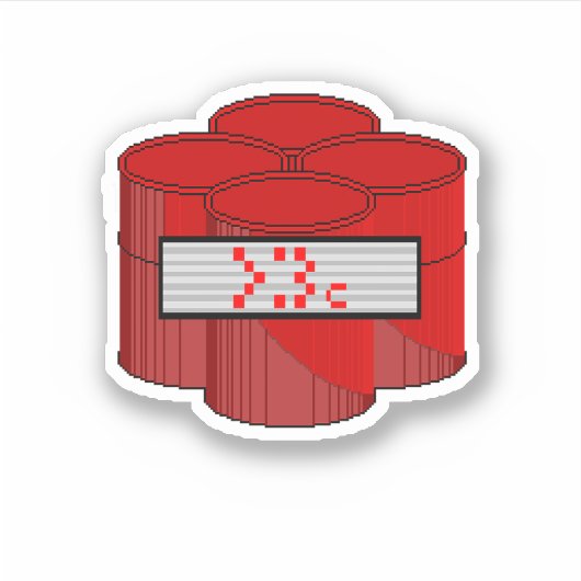 >:3c爆発物 シール (正面)