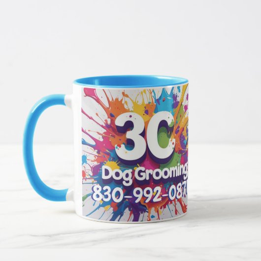 3C Dog Grooming マグカップ (左)