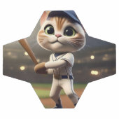 3Dおもしろい野球猫 サッカーボール (フラット)