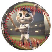 3Dおもしろい野球猫 ソフトボール (正面左)