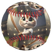 3Dおもしろい野球猫 ソフトボール (裏面)