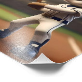 3Dおもしろい野球猫 フォトプリント            (角)