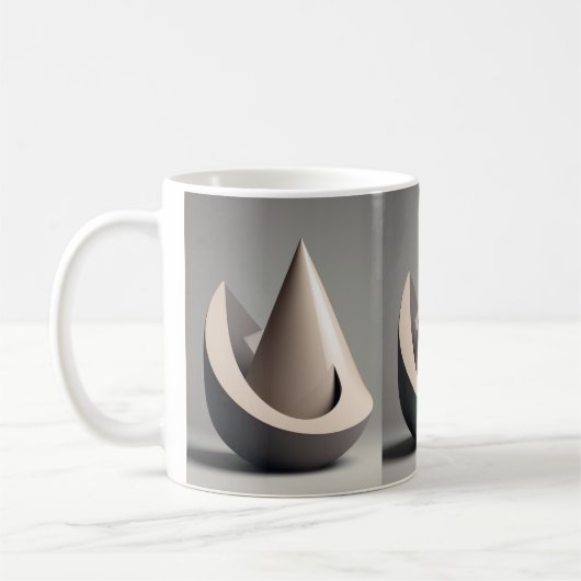 3Dお洒落形状デザインマグカップ コーヒーマグカップ (左)