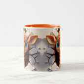 3Dかわいいベビーキリン熱ココアコーヒー動物マグカップ ツートーンマグカップ (中央)