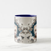 3Dかわいいベビーフェレットホットココアコーヒー動物 ツートーンマグカップ (中央)