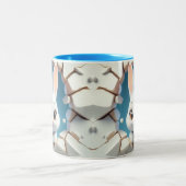 3Dかわいいベビーラビットホットココアコーヒー動物 ツートーンマグカップ (中央)