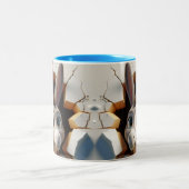 3Dかわいいベビーロバ熱ココアコーヒー動物マグ ツートーンマグカップ (中央)