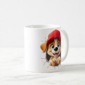 3dかわいい犬のマグラップデザイン コーヒーマグカップ (正面右)