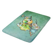 3Dと水の色ペアの《鳥》アメリカゴガラ バスマット (アングル)