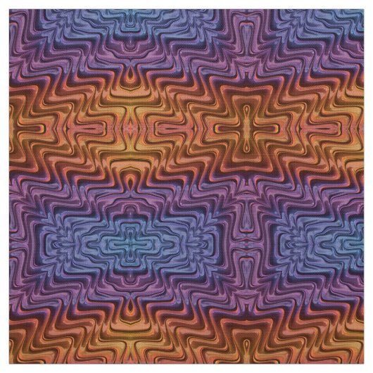 3Dと発音！～紫、青、オレンジ色のゴージャス ファブリック (見本)