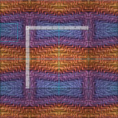 3Dと発音！～紫、青、オレンジ色のゴージャス ファブリック (タイル)