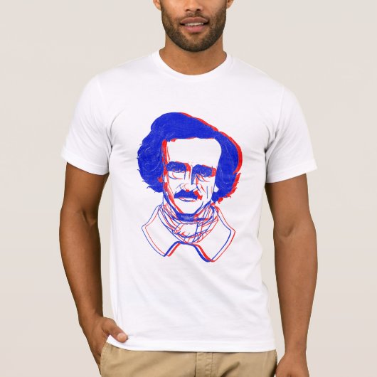 3Dのエドガー・アラン・ポー Tシャツ (正面)