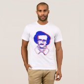 3Dのエドガー・アラン・ポー Tシャツ (正面フル)
