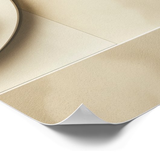 3Dのジオメトリック型枠と文字宇宙 ポスター (角)