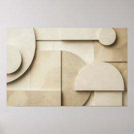 3Dのジオメトリック型枠と文字宇宙 ポスター