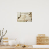 3Dのジオメトリック型枠と文字宇宙 ポスター (キッチン)