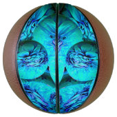 3Dのターコイズと青い球体 – カッコいい バスケットボール (縦)