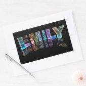 3Dの一流のエミリーはつきます(写真) 長方形シール (封筒)