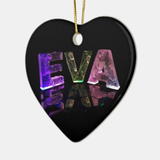 3Dの一流のエヴァはつきます(写真) セラミックオーナメント (左)