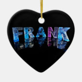 3Dの一流のフランクはつきます(写真) セラミックオーナメント (正面)