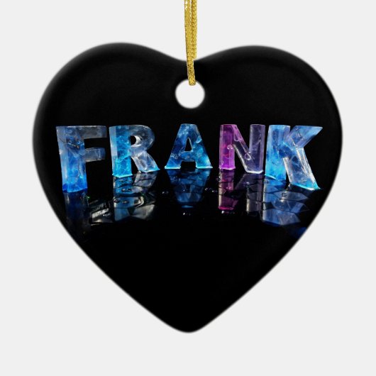 3Dの一流のフランクはつきます(写真) セラミックオーナメント (正面)