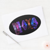 3Dの一流のマヤはつきます(写真) 楕円形シール (封筒)