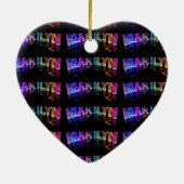 3Dの一流のマリリンはつきます(Photogarph) セラミックオーナメント (裏面)