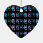 3Dの一流のライアンはつきます(写真) セラミックオーナメント (裏面)