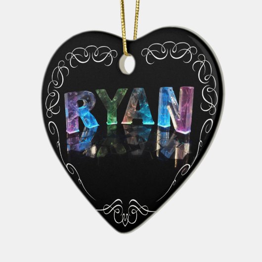 3Dの一流のライアンはつきます(写真) セラミックオーナメント (左)