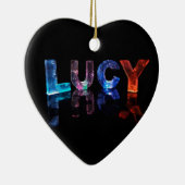 3Dの一流のルーシーはつきます(写真) セラミックオーナメント (右)