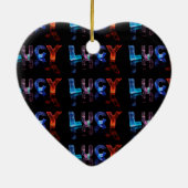 3Dの一流のルーシーはつきます(写真) セラミックオーナメント (裏面)